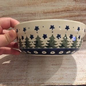 3/$40 Polish Pottery 6” Christmas Bowl